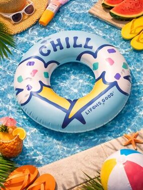 Life Is Good 42” Chill Inflatable Pool Ring Float Summer Pool Tube NIB / NWT